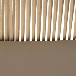 Chaise de bar d'extérieur avec coussin en tissu beige et blanc h97cm - Ajay