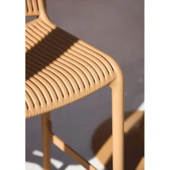 Chaise de bar d'extérieur beige - Lumi