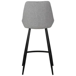 Chaise de bar en tissu gris clair h67cm - Ben