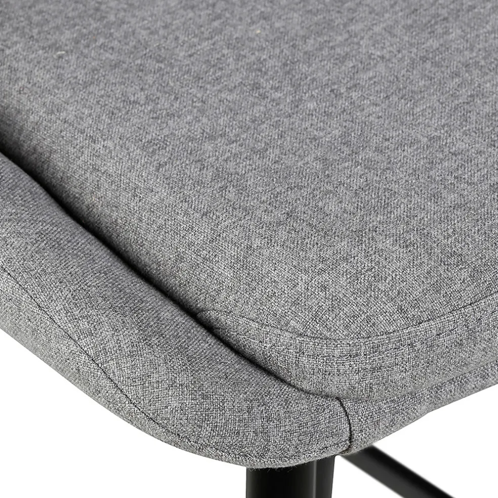 Chaise de bar en tissu gris clair h67cm - Ben