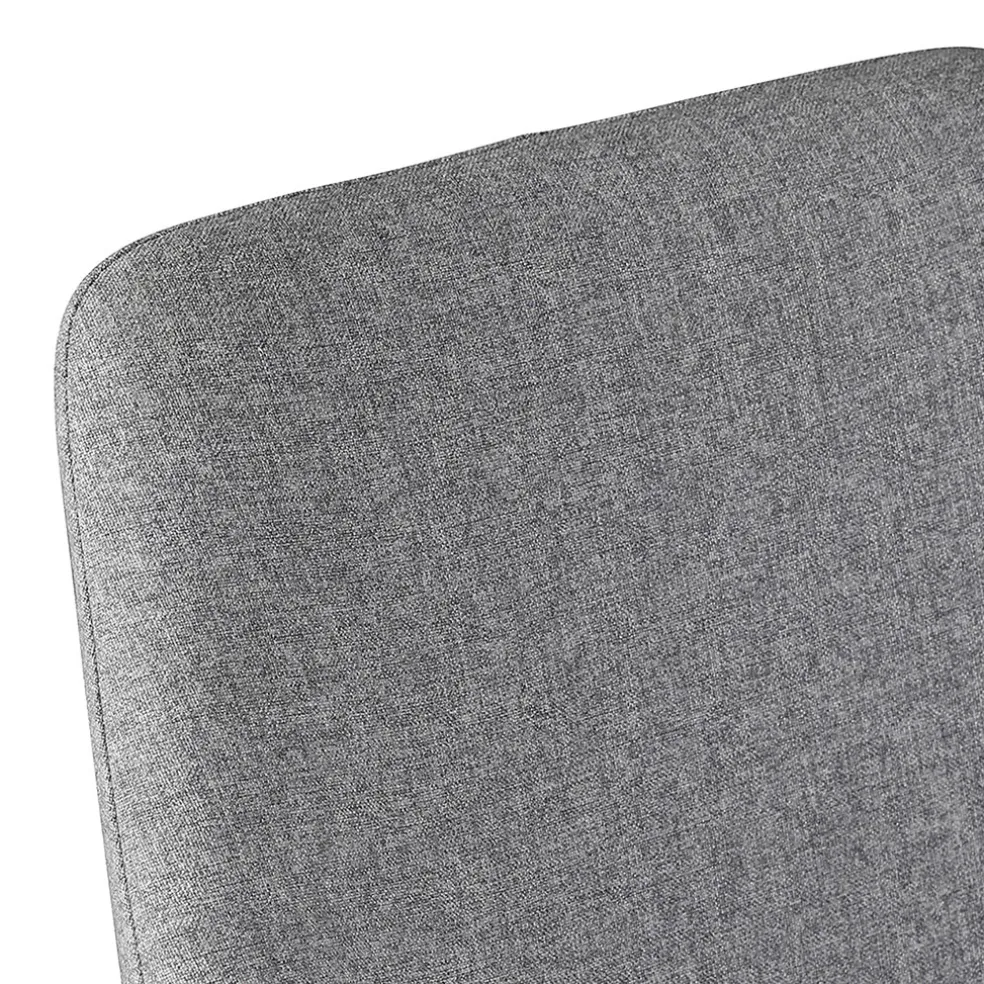 Chaise de bar en tissu gris clair h67cm - Ben