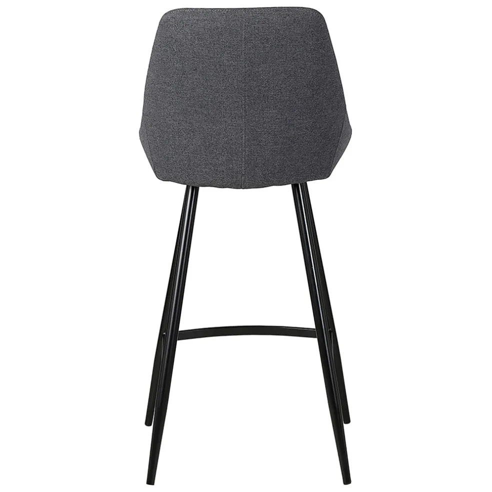 Chaise de bar en tissu gris foncé h67cm - Ben