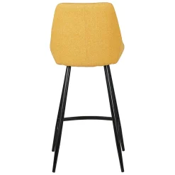 Chaise de bar en tissu moutarde h67cm - Ben