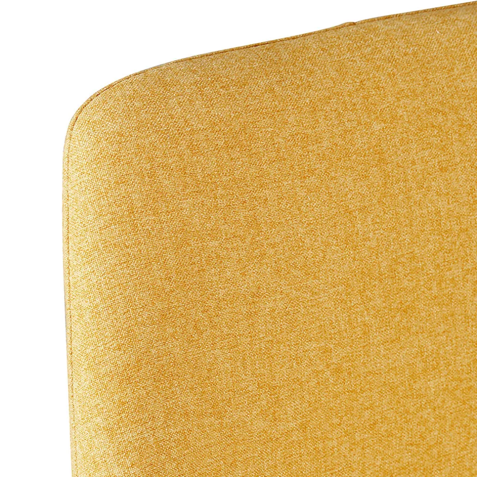 Chaise de bar en tissu moutarde h67cm - Ben