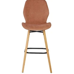 Chaise de bar en tissu soft touch nèfle h65cm - Keri