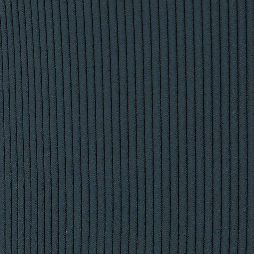 Chaise de bar en velours côtelé bleu foncé h67cm - Ben