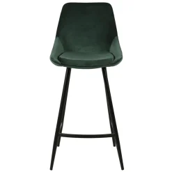 Chaise de bar en velours vert h67cm - Ben