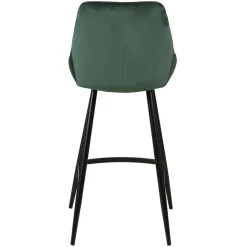 Chaise de bar en velours vert h67cm - Ben