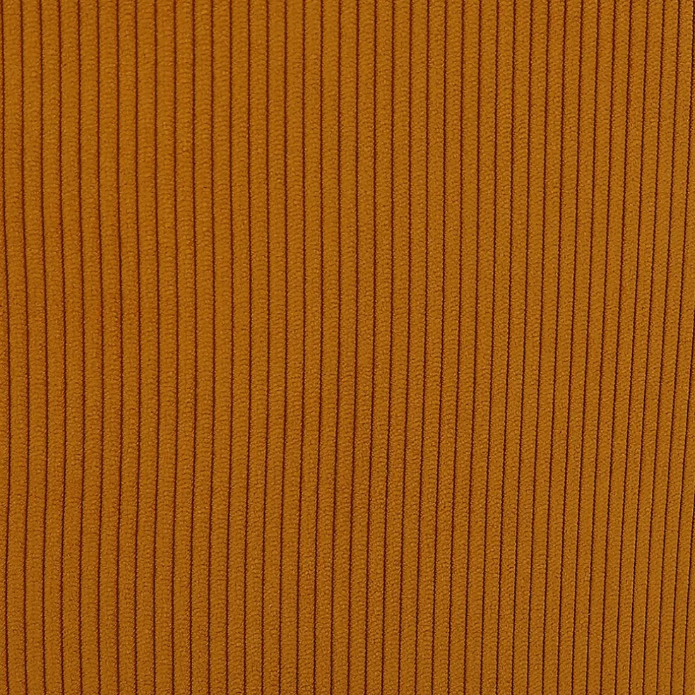 Chaise de bar en velours côtelé jaune curry h67cm - Ben