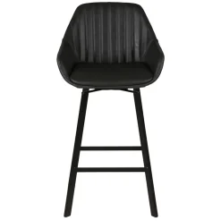 Chaise de bar pivotante noir veilli h75cm - Moss