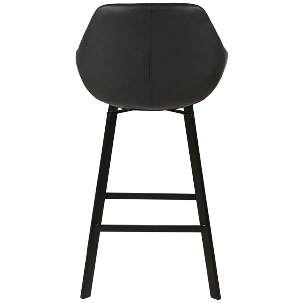 Chaise de bar pivotante noir veilli h75cm - Moss