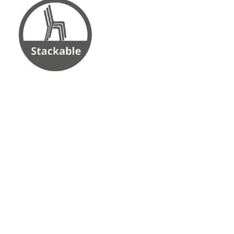 Chaise de jardin empilable en résine tressée noir - Seville