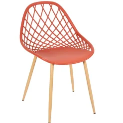 Chaise de jardin en plastique terracotta - Malaga