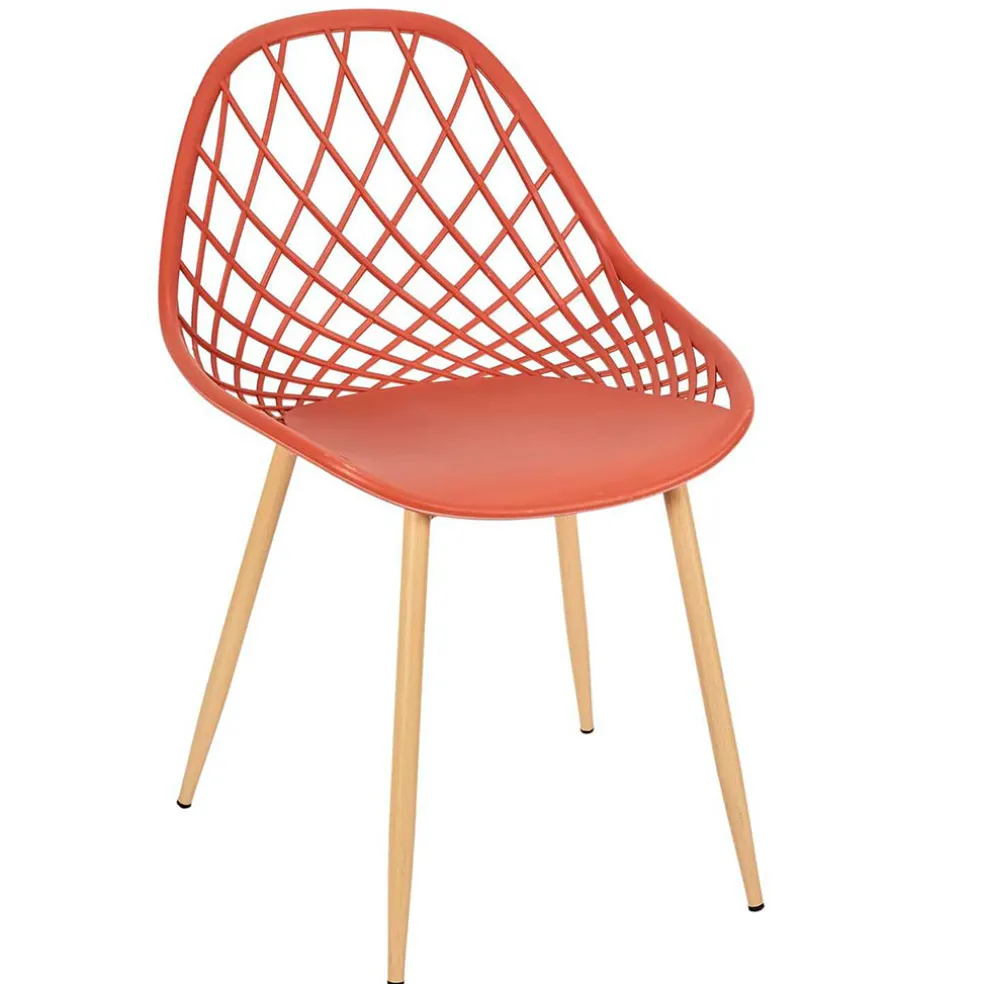 Chaise de jardin en plastique terracotta - Malaga