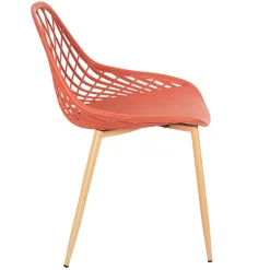 Chaise de jardin en plastique terracotta - Malaga