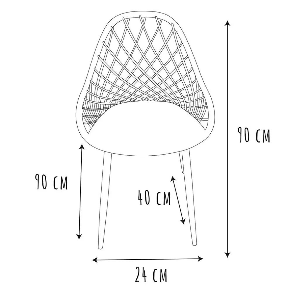 Chaise de jardin en plastique terracotta - Malaga