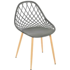 Chaise de jardin en plastique grise - Malaga