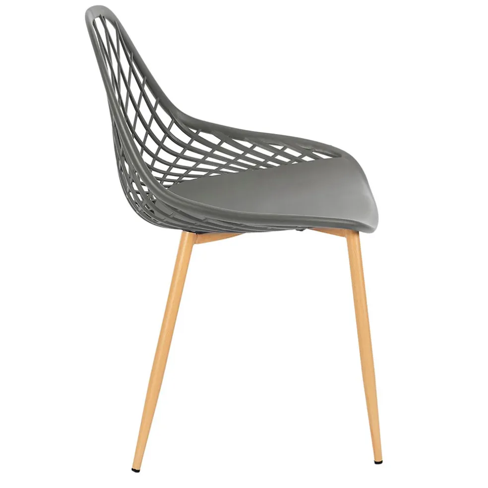 Chaise de jardin en plastique grise - Malaga