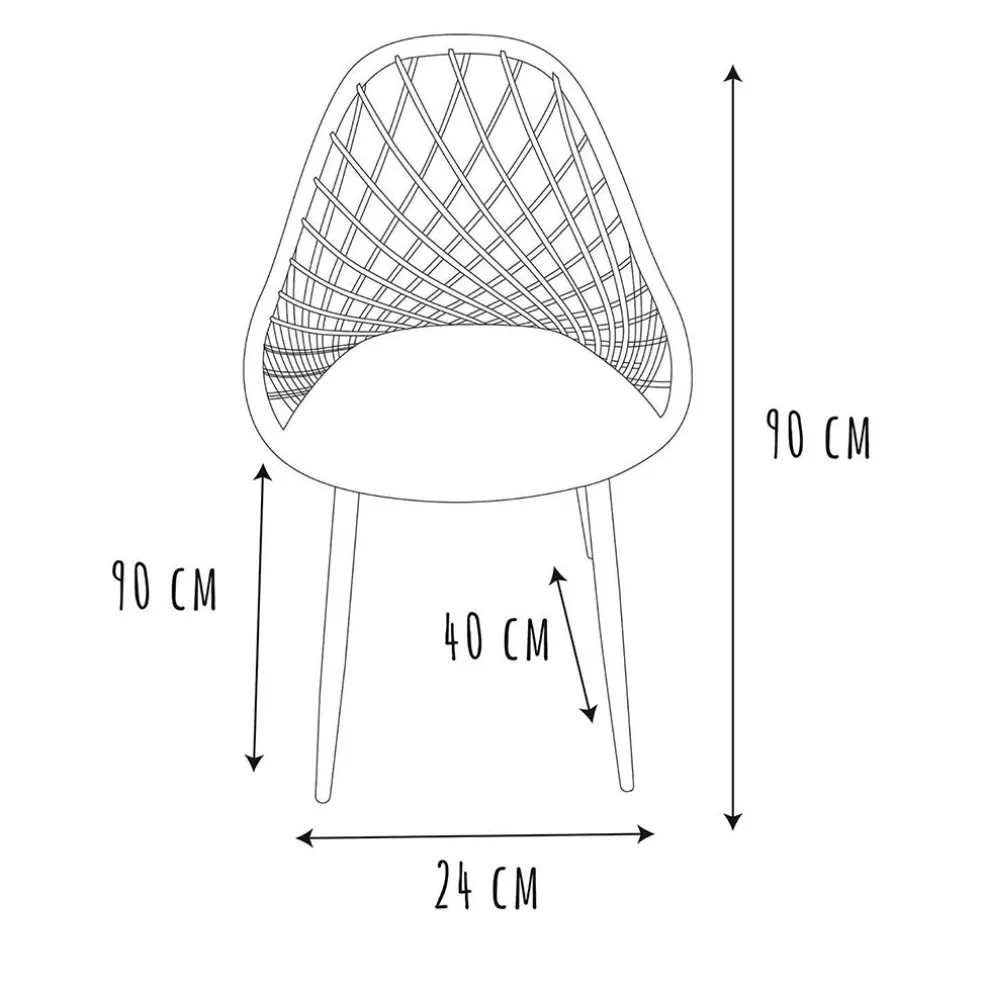 Chaise de jardin en plastique grise - Malaga