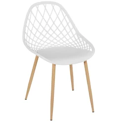 Chaise de jardin en plastique blanc - Malaga