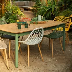 Chaise de jardin en plastique blanc - Malaga