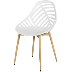 Chaise de jardin en plastique blanc - Alameda