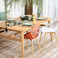 Chaise de jardin en plastique blanc - Alameda