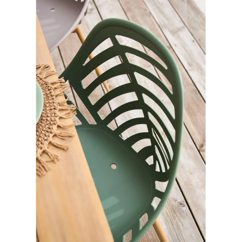 Chaise de jardin en plastique vert - Alameda
