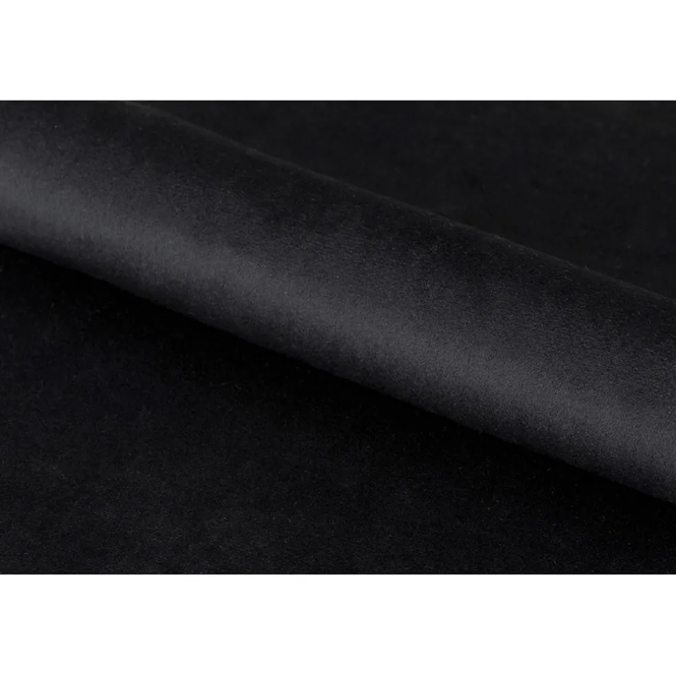 Chaise de salle à manger en tissu noir - Demia