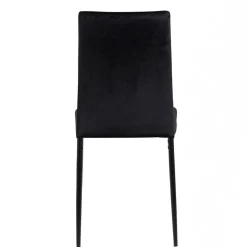 Chaise de salle à manger en tissu noir - Demia