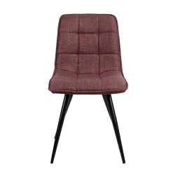 Chaise de salle à manger en tissu matelassé pourpre - Alize