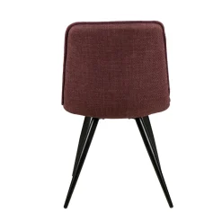 Chaise de salle à manger en tissu matelassé pourpre - Alize