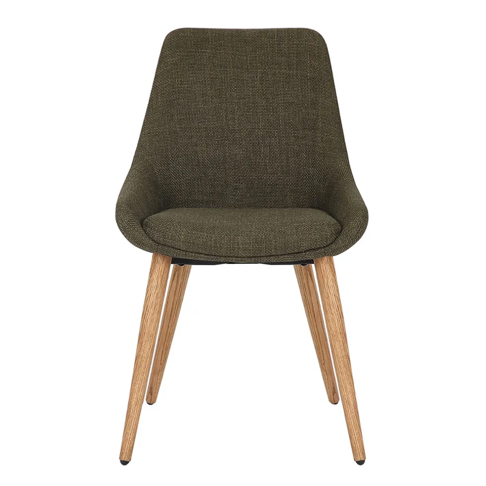 Chaise de salle à manger en tissu kaki - Ben