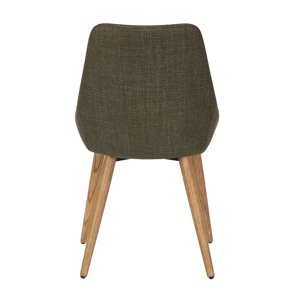 Chaise de salle à manger en tissu kaki - Ben