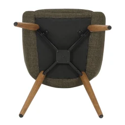 Chaise de salle à manger en tissu kaki - Ben