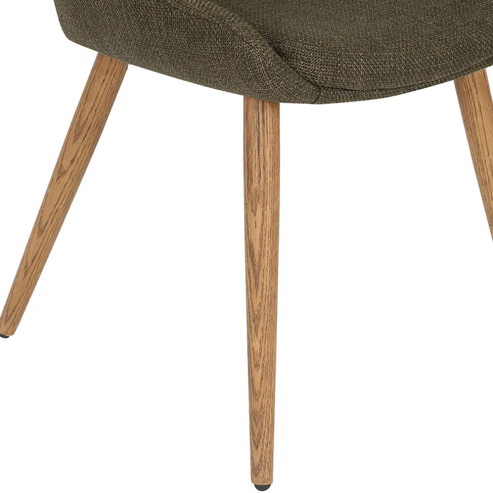 Chaise de salle à manger en tissu kaki - Ben