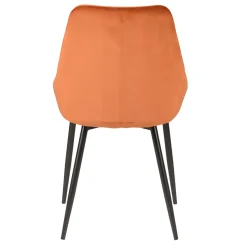 Chaise de salle à manger en velours cognac - Ben