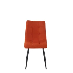 Chaise de salle à manger en tissu matelassé terracotta - lilly