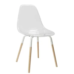 Chaise de salle à manger scandinave transparente - Phebee