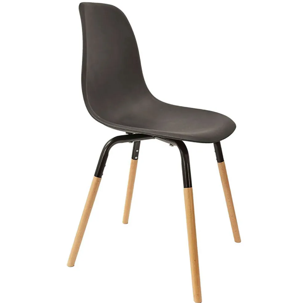 Chaise de salle à manger scandinave noir - Phebee
