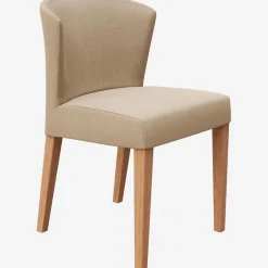 Chaise en tissu tapissée beige - Valentina