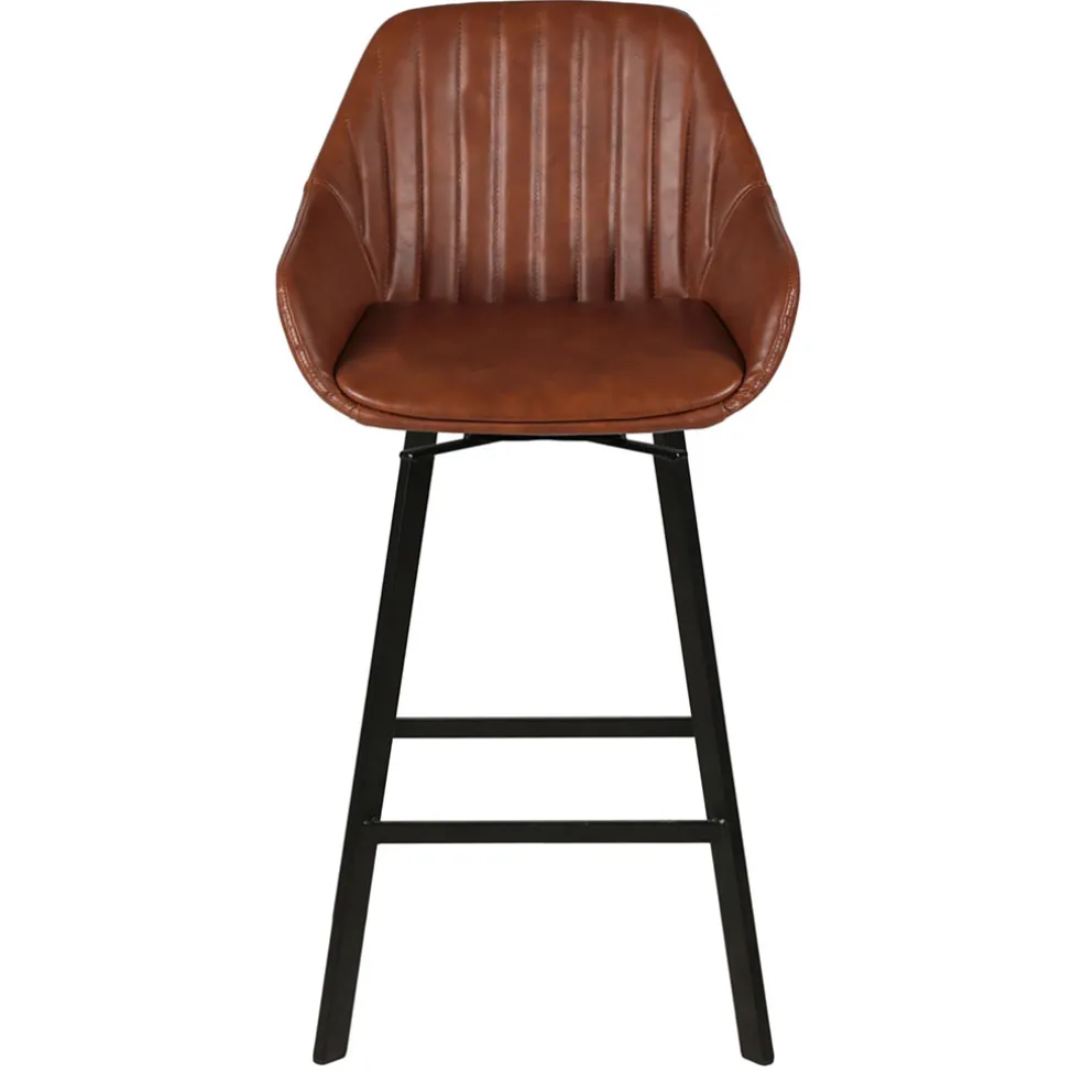 Chaise haute pivotante marron h65cm - Moss