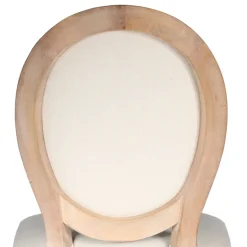 Chaise medaillon en bois d'hévea beige