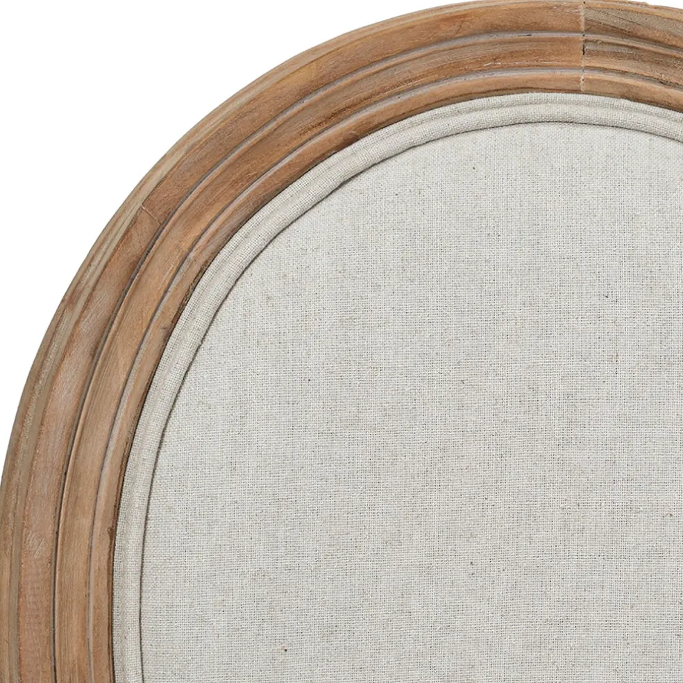 Chaise medaillon en bois d'hévea beige