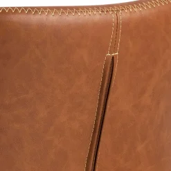 Chaise salle à manger aspect cuir rétro cognac - Batla