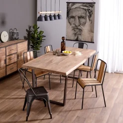 Chaise salle à manger en chêne - Manny