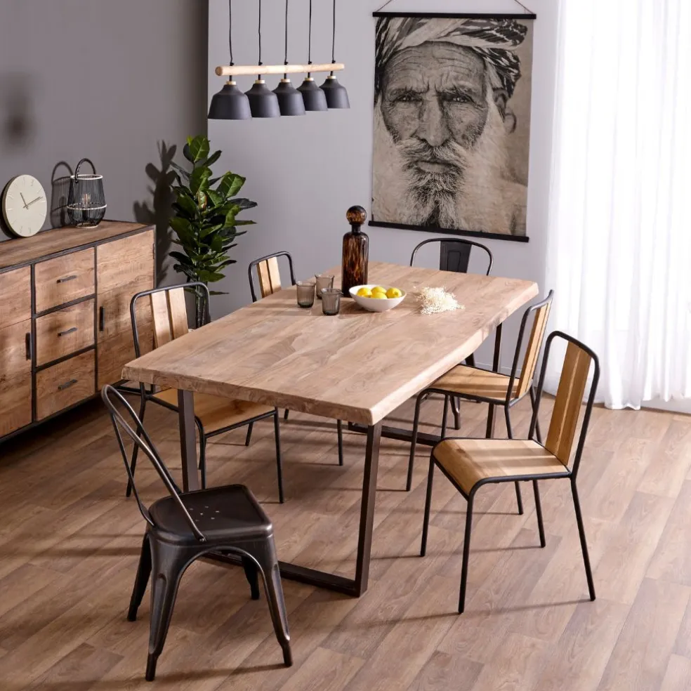 Chaise salle à manger en chêne - Manny