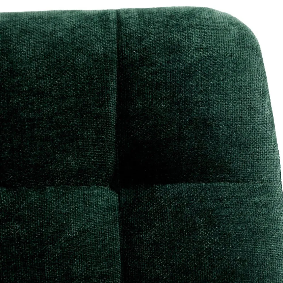 Chaise salle à manger en tissu vert - Mony