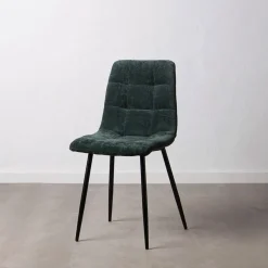 Chaise salle à manger en tissu vert - Mony