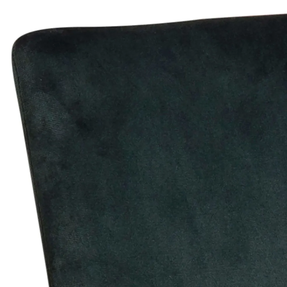 Chaise salle à manger en tissu vert fonce - Demia